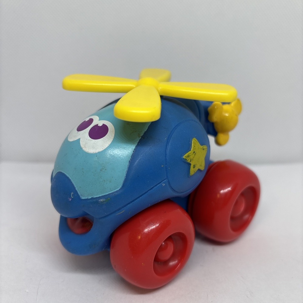 Hasbro Playskool Helicopter 2004 Blue Yellow Propeller + Star